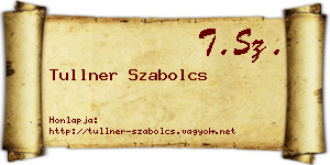 Tullner Szabolcs névjegykártya