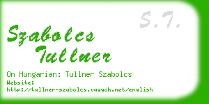 szabolcs tullner business card